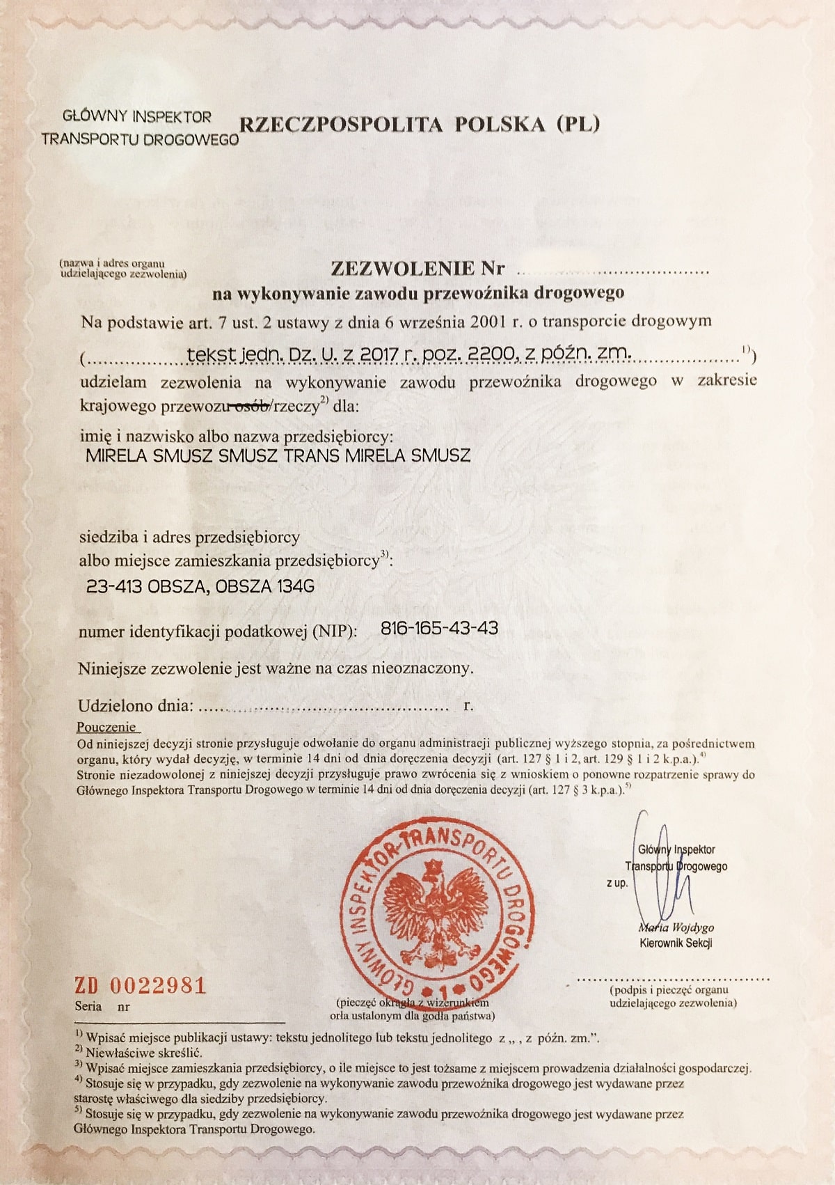 Certyfikat kompetencji zawodowych Certyfikat kompetencji zawodowych